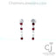 1.41CTW RUBY AND DIAMOND CUSTOM EARRINGS