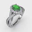 Fana Look of Love Emerald and Diamond Criss-Cross Ring 1519