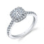 Cushion Halo Engagement Ring SY999 - RB-CH - Chalmers Jewelers