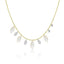 White Opal and Diamond Fringe Necklace
