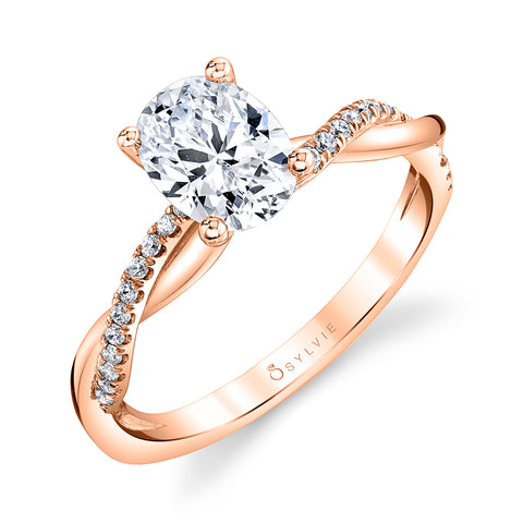 High Polish Oval Engagement Ring S1524 - OV - Chalmers Jewelers