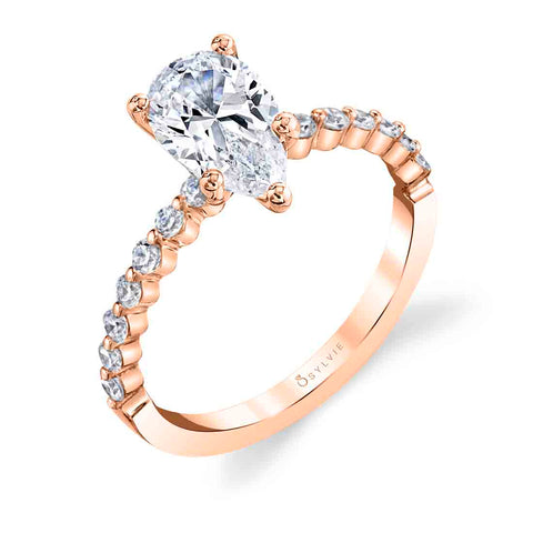 Pear Shaped Engagement Ring S1P14 - PS - Chalmers Jewelers